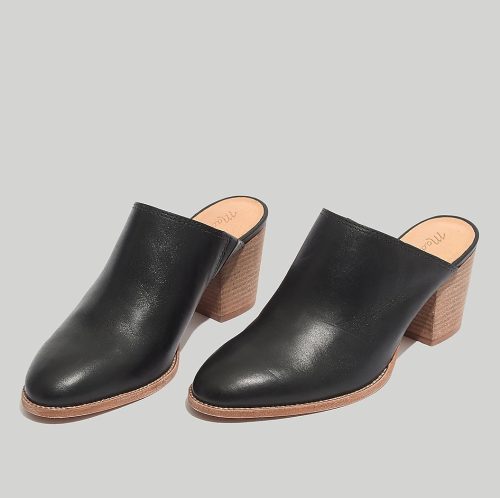 Madewell Black Harper Mules